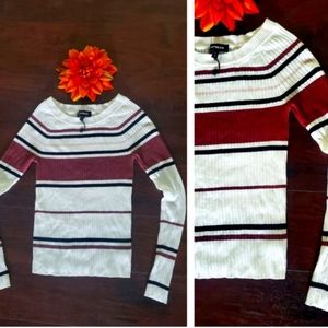 NEW EXPRESS CREW STRIPED SWEATER 🧤